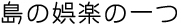 島の娯楽の１つ